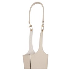 MONACO OLIVE 金色扣環咖啡隨行杯外帶杯套 米色, 1個, 1入