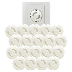 아이끌레 콘센트 감전방지 ABS 커버, 스프링 화이트, 20개