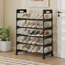 Some's Mine 附輪移動式鞋架 60cm, 黑色, 5層