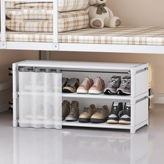 縫隙鞋櫃 + 窗簾門套組, 白色(鞋櫃), 3層
