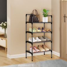 森之麥 收納鞋櫃 45cm, 4層, 黑色