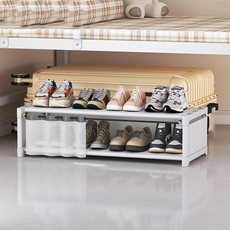 썸즈마인 縫隙鞋櫃 + 簾門套組, 白色(鞋櫃), 2層