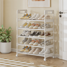 Some's Mine 附輪移動式鞋架 60cm, 白色, 5層