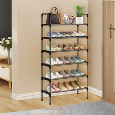 Thumbsmine 收納鞋櫃 60cm, 黑色, 6層