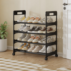 Some's Mine 附輪移動式鞋架 60cm, 黑色, 4層