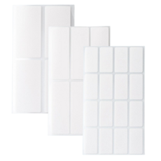 심사장홈 코팅 견출지 네임텍 테이프 인덱스 스티커 화이트 세트, 10개, 26개입