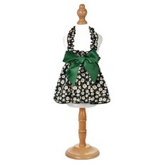 Yoreungae 寵物皺褶公主洋裝蝴蝶結服飾, 1個, NO 01 深綠色