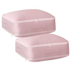 Eco Mingle棉被衣物壓縮袋收納袋 粉色, 2個, 1入