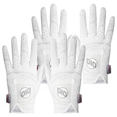 OIO 女款優質羊皮高爾夫手套 雙手用, 白色, 2組