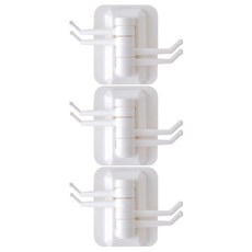 Judith 毛巾浴室牆面免打孔黏貼式旋轉掛鉤, 白色, 3個