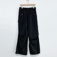 VAN AKE 女款E鬆緊帶層次工裝褲