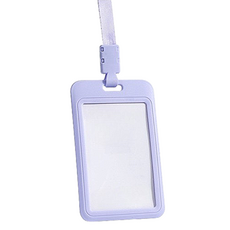 New-Lip 粉彩項鍊員工證件套, 淺紫色, 1個