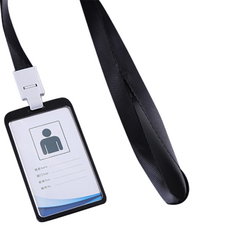 New-Lip 簡潔出入證員工證掛繩, 黑色, 1個