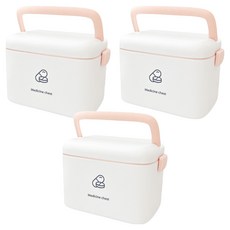 라이프킷 2단 구급상자 스마트 화이트 + 핑크, 3개