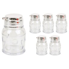 에이엘에스 물방울 간장병 소스병 실버, 6개, 170ml