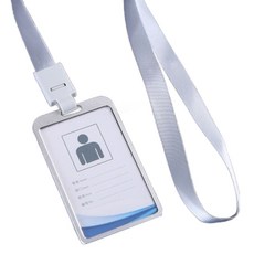 New-Lip 簡潔出入證員工證掛繩, 灰色, 1個