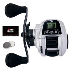 Abu Garcia Pune DLC雙手把H水深測量捲線器 左手把, 黑色+銀色, 1613872