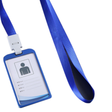 New-Lip 簡潔出入證員工證掛繩, 藍色, 1個