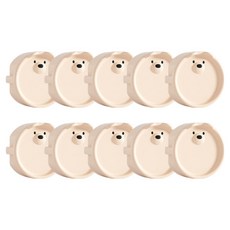 I'CLE 防觸電矽膠插座保護套, 奶油色, 10個