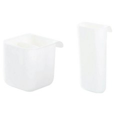 Goodie Pie 黏貼式螢幕桌面裝飾筆筒 2件組, 1套, 白色