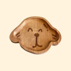 머니풀 애니멀 친구들 고무나무 미니 쟁반 우드 도그