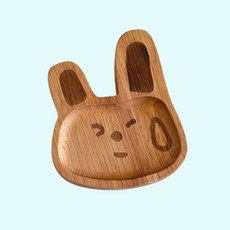 머니풀 애니멀 친구들 고무나무 미니 쟁반 우드 래빗