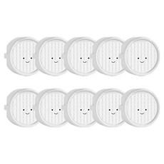 I'CLE 防觸電矽膠插座保護套, 笑臉白, 10個