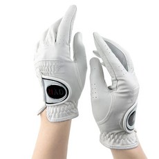 女款柔軟半羊皮高爾夫球手套 21AD 雙手用, 白色, 1組