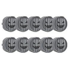 I'CLE 防觸電矽膠插座保護套, 南瓜灰, 10個