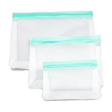 食品級矽膠保鮮袋3件組 混和顏色, 1組