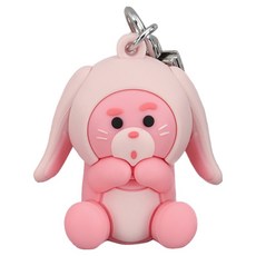 Bellygom 動物鑰匙圈 兔子, 1個, 混色