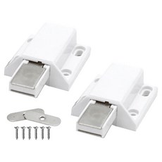 베이루 원터치 사각형 도어캐치 화이트, 2개