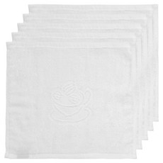 Barista 純棉咖啡廳擦拭布 白色, 5個