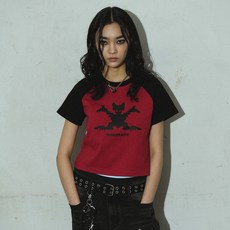 韓國 DOMINANT 女款蝙蝠袖短版T恤