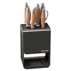 Benhome 瀝水廚房刀架, 黑色, 1個