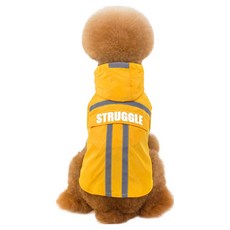 Artipet 寵物Struggle反光雨衣, 黃色, 1個