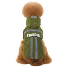Artipet 寵物Struggle反光雨衣, 綠色, 1個