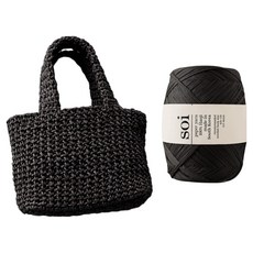 WoolClub 編織 DIY 材料包 Soyi 迷你托特包 Soyi 線材 + 影片圖紙組, 1套, 15 黑色