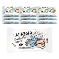 케이맘 랄라포포 키즈 비데물티슈 휴대형, 55g, 20매, 10개