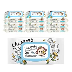 케이맘 랄라포포 키즈 비데물티슈 캡형, 55g, 70매, 10개