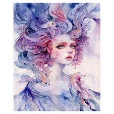 KUMI HANDS 少女帆布型鑽石畫 30 x 40 cm, C, 1個