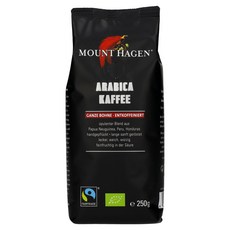 마운트하겐 유기농 디카페인 아라비카 원두커피, 홀빈(분쇄안함), 250g, 1개