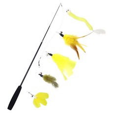 Rola 貓咪釣竿 + 5種玩具組, 1套, 黃色