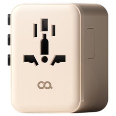 oa Poketter 海外旅行用 220v 豬鼻子多功能轉接頭 110v 插頭 OL-A01-PQ35, 1個