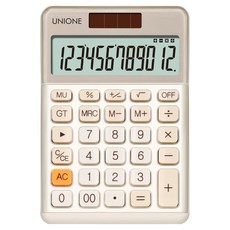 유니원 계산기 DC-208, 베이지골드, 1개