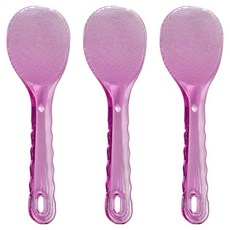 일상속반짝 밥알이 잘 붙지 않는 엠보싱 주걱 대, 핑크, 3개