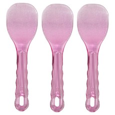 일상속반짝 밥알이 잘 붙지 않는 엠보싱 주걱 중, 핑크, 3개