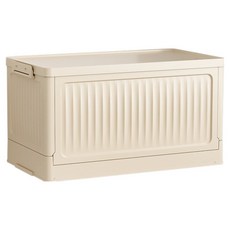 Skawiz 可折疊塑膠收納箱, 奶油色, 1個