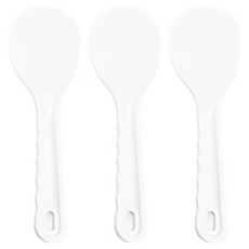 일상속반짝 국내생산 밥알이 잘 붙지 않는 엠보싱 주걱 대, 화이트, 3개
