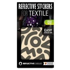 REFLECTIVE BERLIN 反光貼紙 Textile Doodle, GREY, 1個